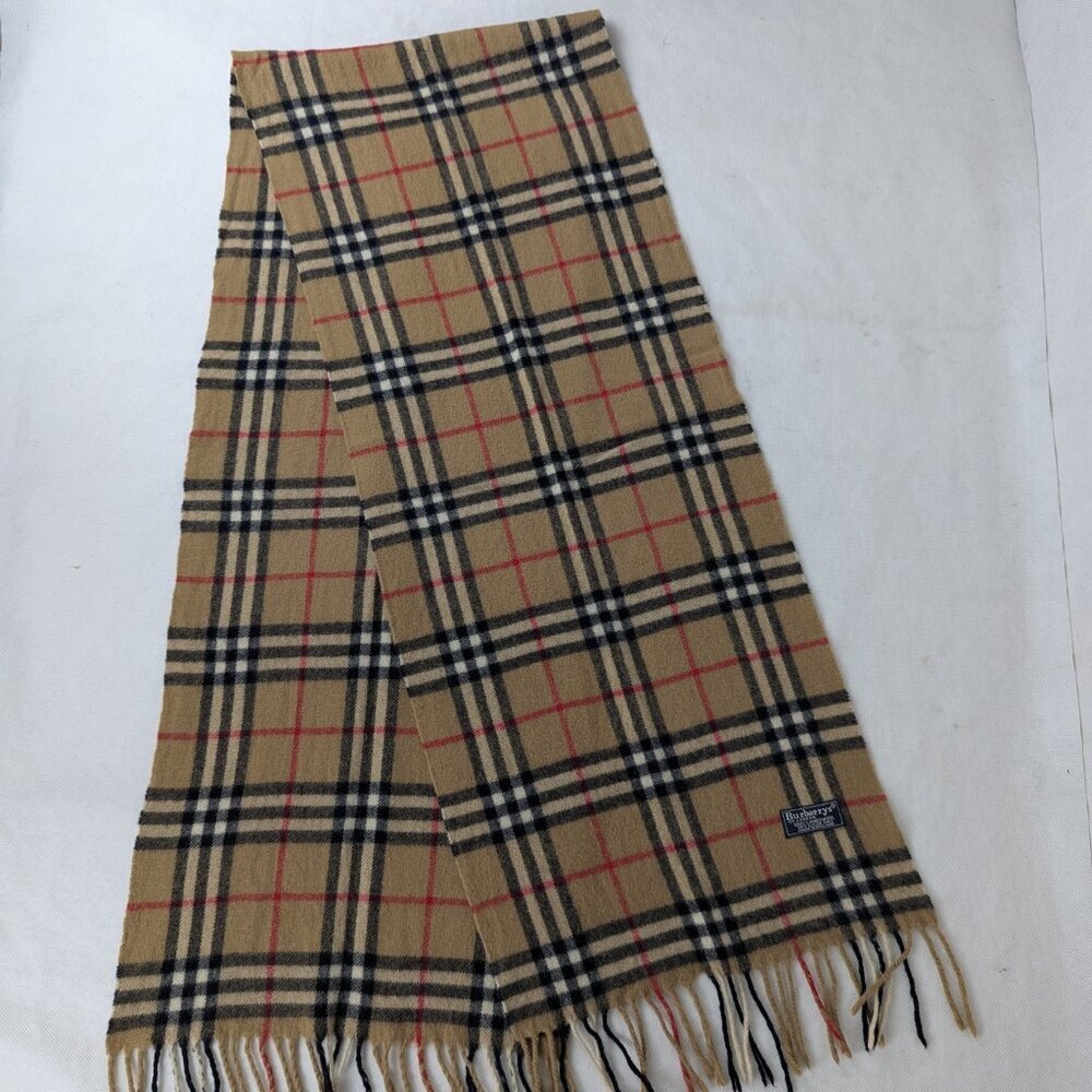 BURBERRY Lambswool Nova Check Scarf – Iconic Beige Plaid – VALUE – FAST Delivery